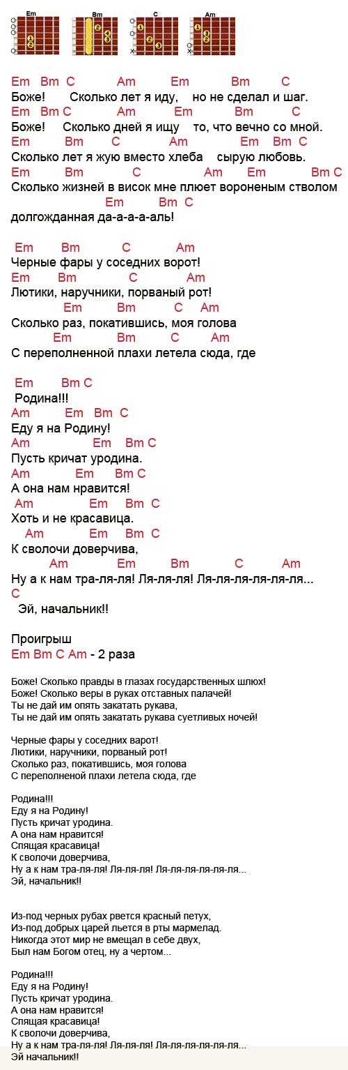 Текст песен и аккорды под гитару с видеоразбором ддт