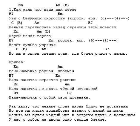 Аккорды лучших песен под гитару Мама Милая мама - Стас Михайлов - Текст , аккорды Табы Видео-разбор гит боя