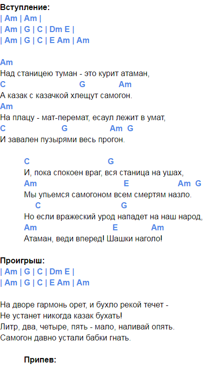 Сектор газа - гуляй мужик разбор соло аккорды, слова | самоучка на гитаре