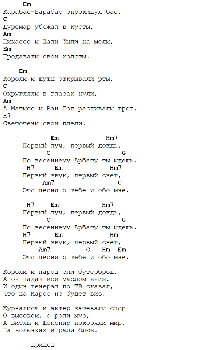 Аккорды песен для гитары и укулеле - guitar-chords.ru