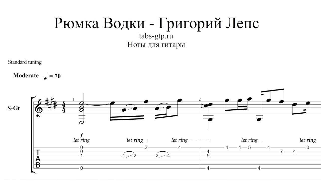 Григорий лепс — «рюмка водки» разбор на гитаре. 3 схемы боя с подробным описанием, табы вступления и аккорды