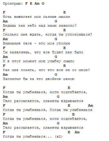 Дневник Джессики - Когда ты улыбаешься Аккорды, табы на гитаре, слова, бой и видео-кавер и подробный разбор как играть песню Когда ты улыбаешься