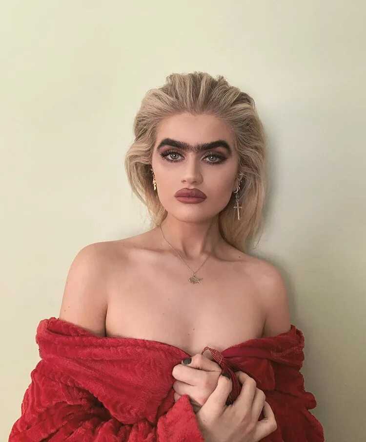 Model sophia hadjipanteli embraces unibrow that polarizes social media