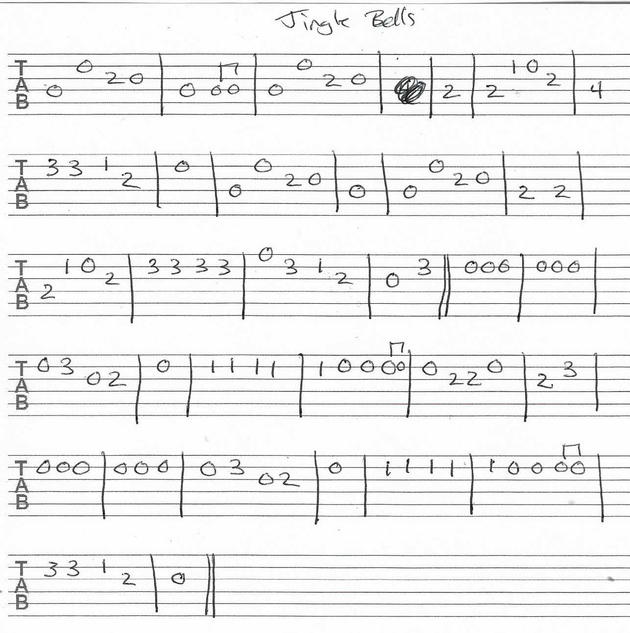 Табы для песни jingle bells (simplified) (табулатура, ноты, мелодия для губной гармошки)
