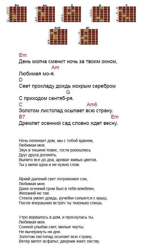 Любите девушки простых романтиков, аккорды для гитары и укулеле, текст, разбор для начинающих, бой для новичков