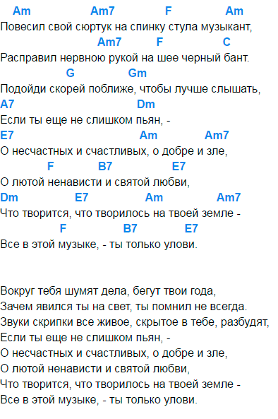 К. никольский — «музыкант» аккорды песни, разбор на гитаре