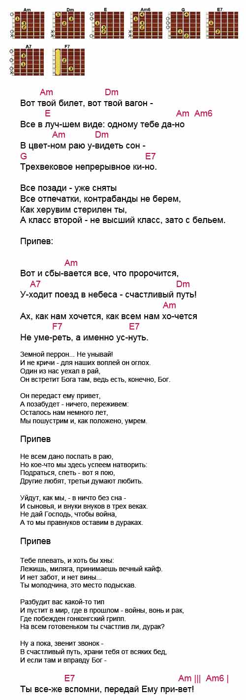 Аккорды и тексты песен владимира высоцкого
